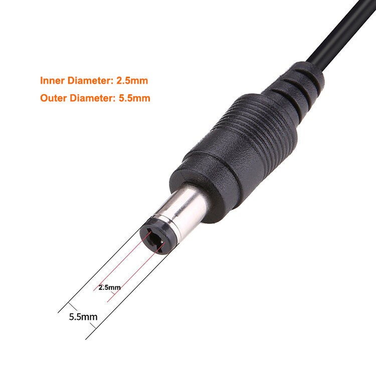 5.5 Mm * 2.5 Mm 12V Dc Power Verlengkabel (16ft) voor Voeding/Adapter/Outdoor Beveiligingscamera 'S