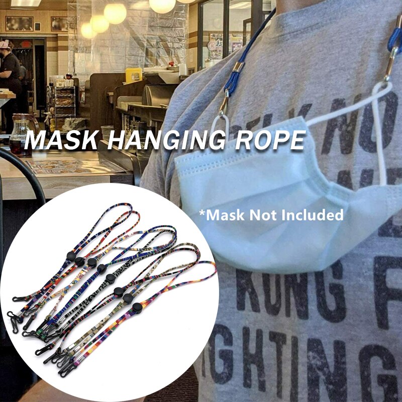 Gezichtsmasker Lanyard Verstelbare Masker Opknoping Nek Touwen Bandjes Touw Anti-Verloren Touw Glazen Keten Rest Hangen Op Hals spoorloos Haken