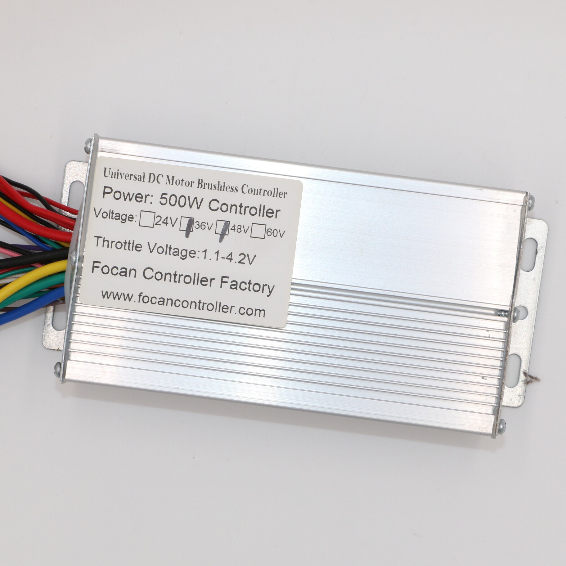 Focan 36v/48v 500w/600w 30 amax bldc moottorinohjain sähköpyörä kolmipyöräinen kaksitila -anturi/anturiton ohjain