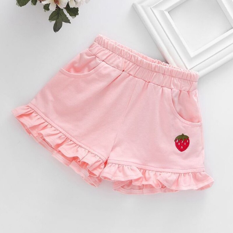 Été enfants coton Shorts pour filles Shorts enfant en bas âge culotte enfants plage courte sport pantalons Leggings bébé vêtements saison: Rose / 24M
