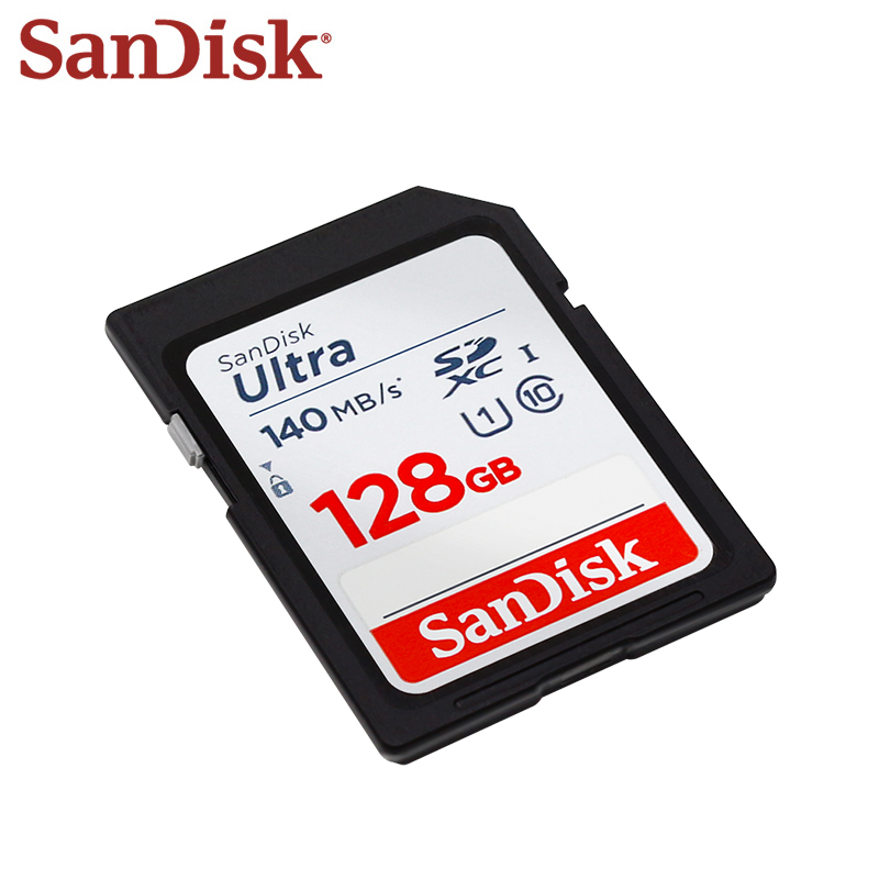 Oryginalna karta pamięci sd sandisk ultra uhs-i 32gb 64gb 128gb 256gb 512gb full hd do aparatu max 150mb/ s