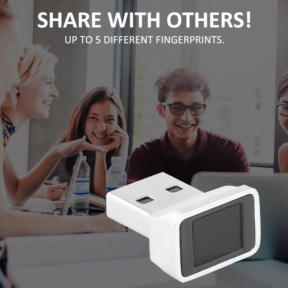 USB Fingerprint Reader for Windows10 Fingerprint Scanner Fingerprint Sensor Multi Finger360 Degree Touch Speedy Matching Laptop