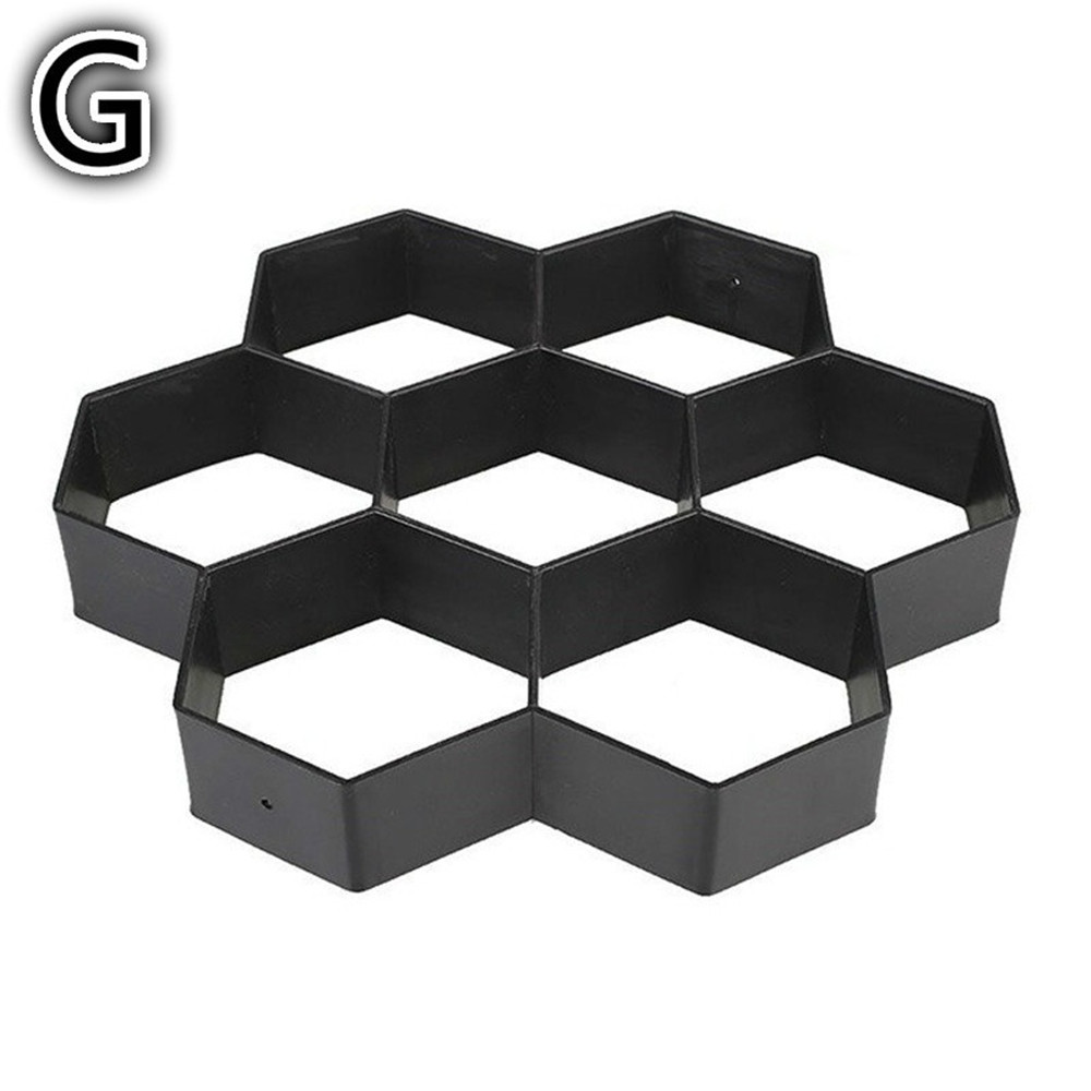 DIY Path Maker Bestrating Mallen Steen Baksteen Beton Mal Beton Cement Lopen Tuinpad Bestrating Bestrating Herbruikbare Patio Mallen Bestrating: Black