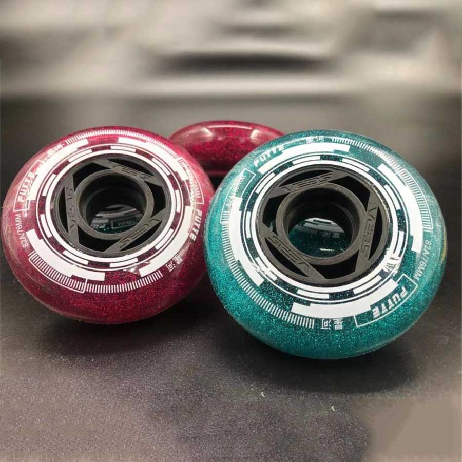 Originale seba puyee star 8 stk inline skate hjul 82a hårdhed slalom rulleskøjte dæk til freestyle patiner 72 76 80mm
