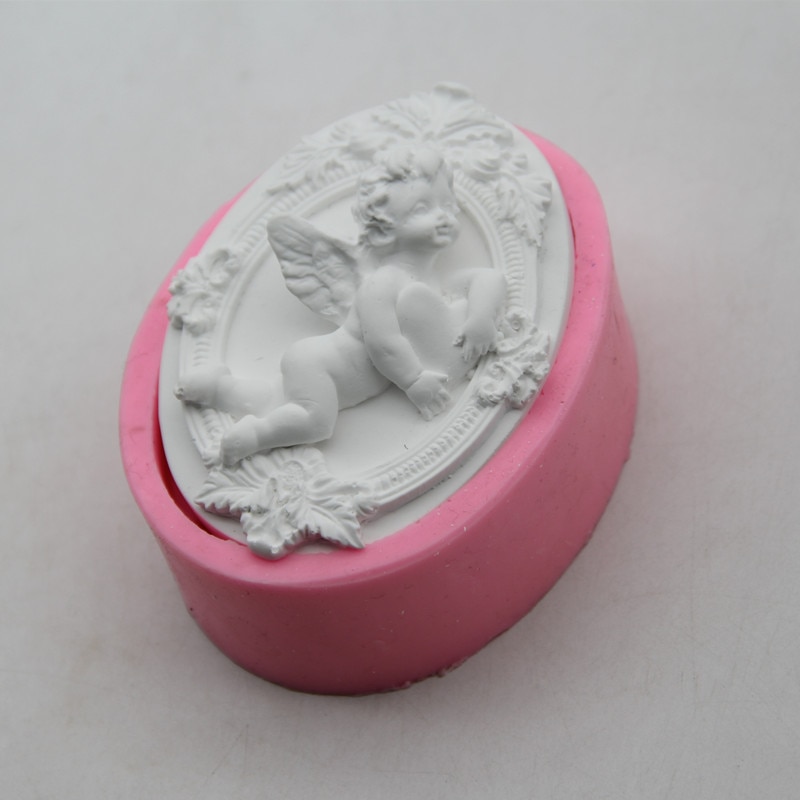 Moule à gâteau en Silicone 3D en forme d&#39;ange, décoration de savon, de bonbons, de chocolat, outil de gâteau Fondant, plâtre, artisanat en argile