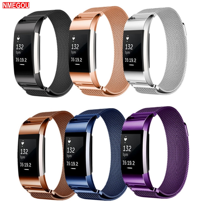 Milanese Loop ze stali nierdzewnej dla Fitbit Charge 2 Band bransoletka w stylu paska na nadgarstek dla Fit Bit Charge2 pasek do smarwatcha Smartband