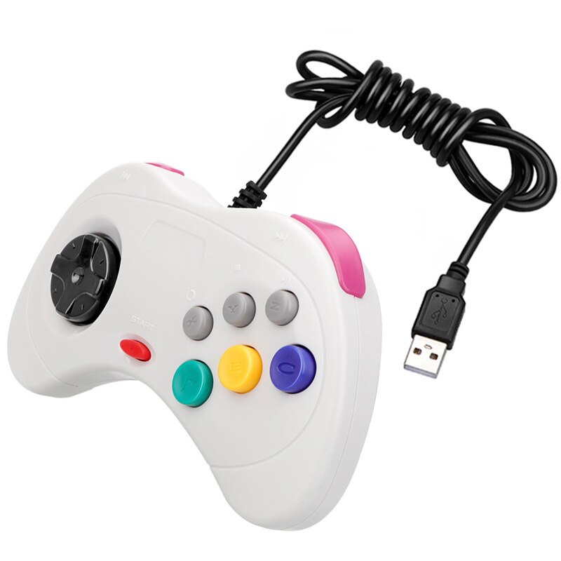 Manette de jeu USB 6 boutons SEGA USB classique manette de jeu USB pour SEGA Genesis/MD PC/2 Y1301/MAC Mega Drive Gamepad