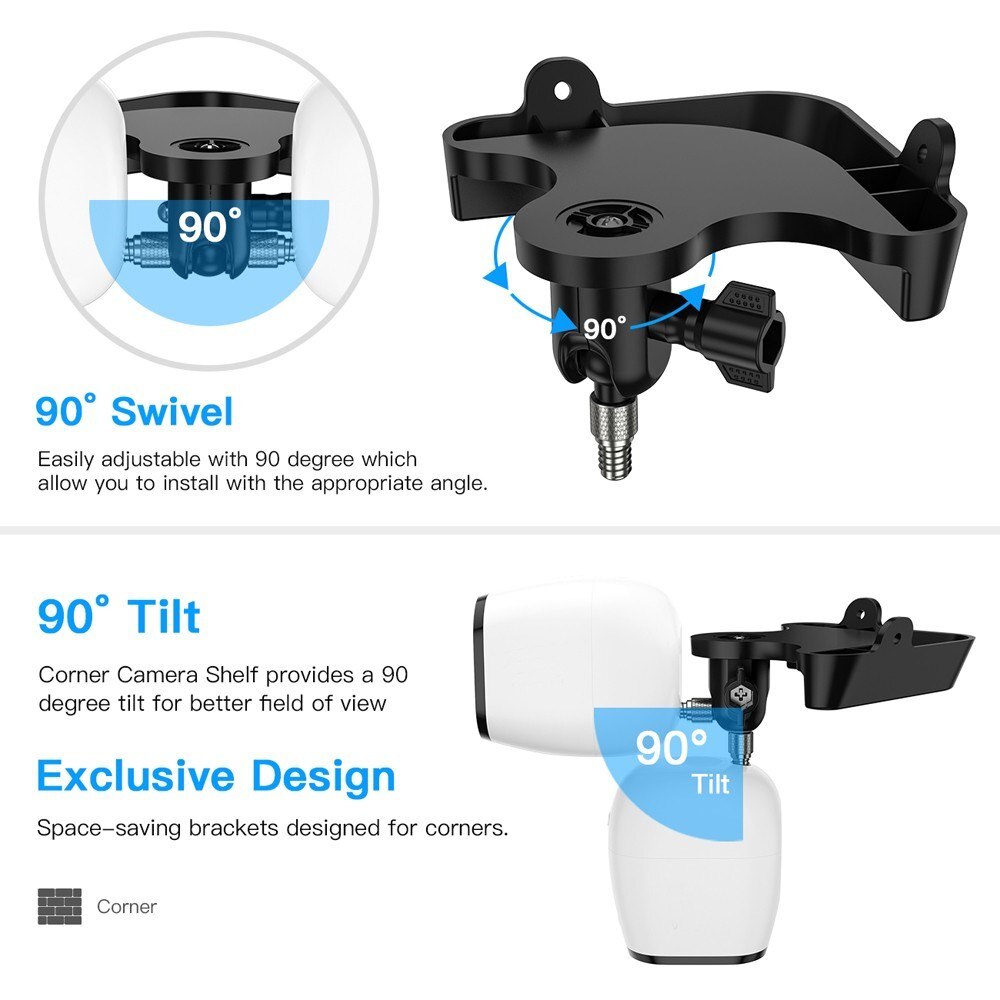 Corner mount Corner Fixing Bracket Monitor Camera ... – Grandado