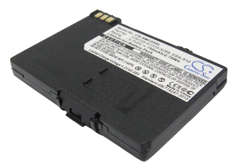 Cameron Sino Battery - 750mAh Li-ion - Rechargeable - For Siemens A51, A52, A55, A56, A57, A60, A62, A65, A75, C55, C56, C60, C61, C70, C71, CT56, M55, S57