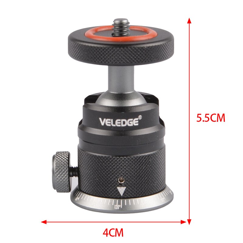 Mini All-metal 360-degree Rotating And Adjustable Panoramic Spherical Head Suitable For Micro SLR Camera Tripod Accessories