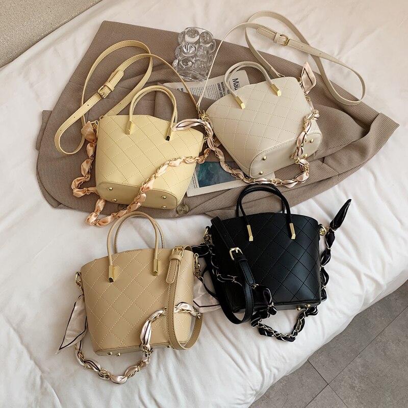 Weiche pu-leder-umhängetaschen für damen, beliebt Ich bin koreanischen stil, niedliche Eimer-Tasche, Bote Tasche mit einer schulter.