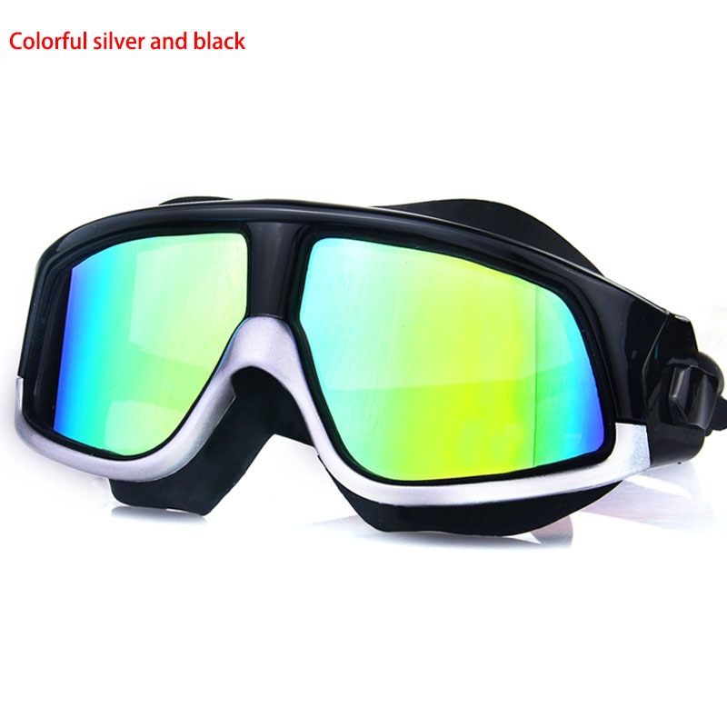 Swimming Glasses Myopia Goggles Waterproof Anti-fog Goggles with Diopters Sport Adjustable Reading for Women and Men Set Acetate: Black Silver Flat