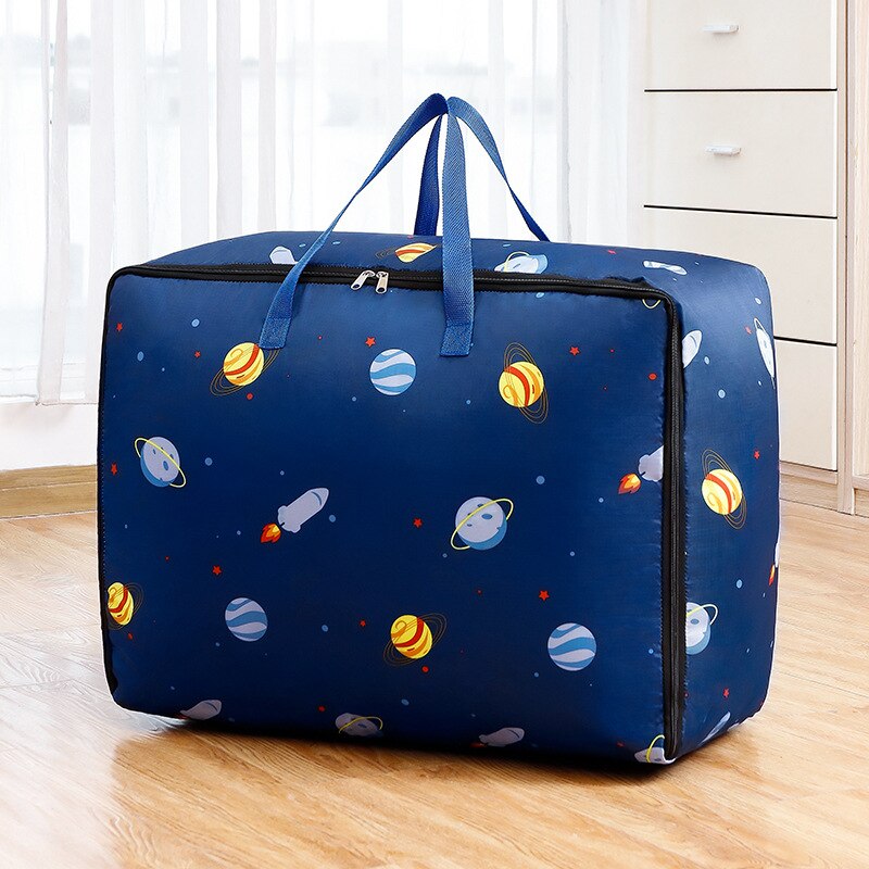 Waterdichte Kleding Opbergtas Draagbare Organizer Quilt Kussen Deken Opbergtas Vouwen Closet Sorteren Zakken Thuis Organizer: blue / M 60x28x45cm 75L