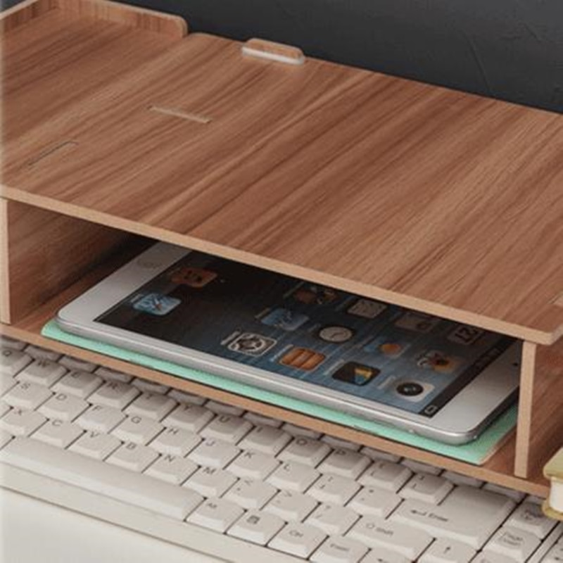 Display Computer Scherm Basis Verhogen Rack Creatieve Desktop Plaat Afwerking Opbergrek Tafel Smalle Computer Bureau