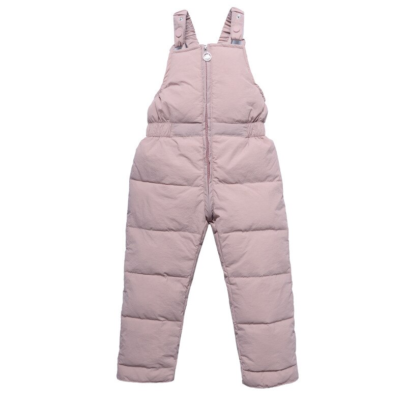 Herfst winter kinderoveralls meisjes jongens&baby's warme winddichte broeken dikker voor kinderen ruien: Roze / 2t