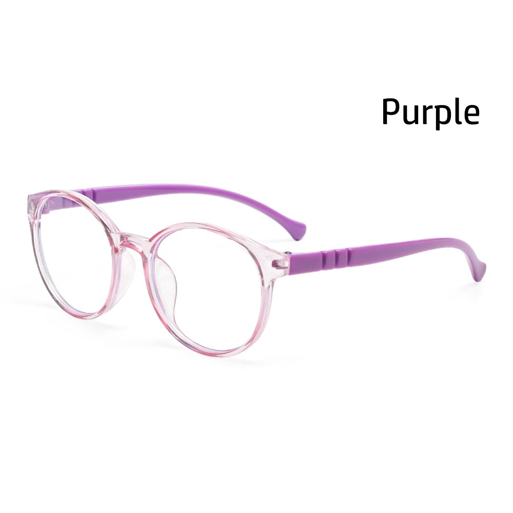 Kids Anti Blue Light Glasses Boys Girls Ultra Light PC Soft Frame Clear Lens Eyewear Eye Protection Computer Eyeglasses: type1-purple