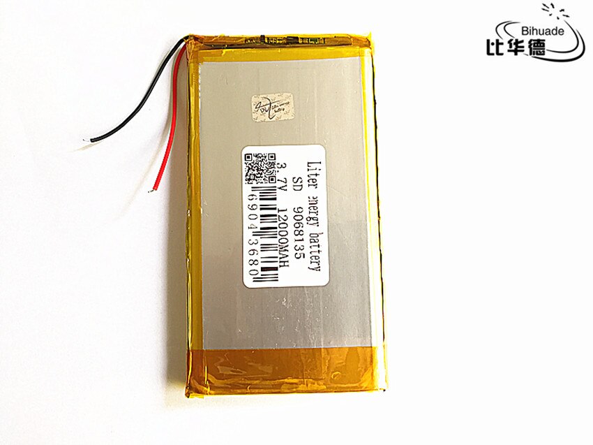 Liter energi batteri 9068135 3.7v 12000 mah lithium polymer batteri med beskyttelseskort til tablet pc'er