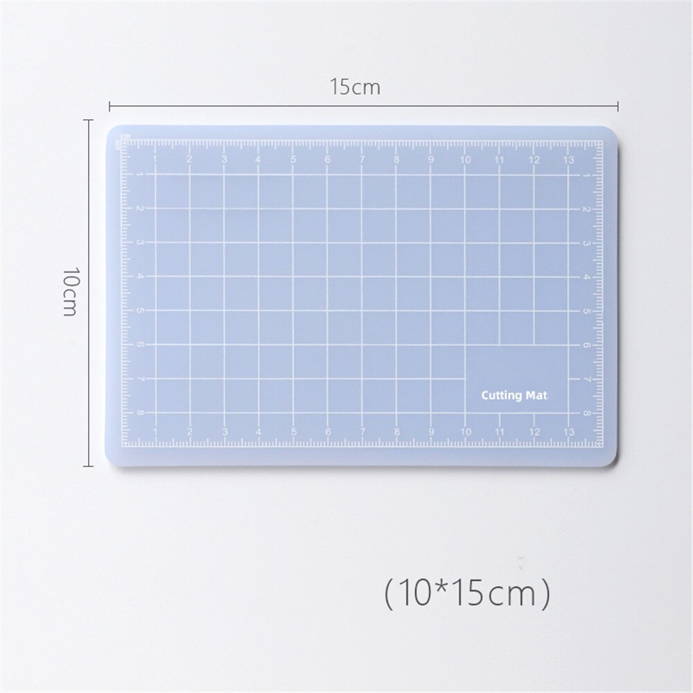 Multi-Size Translucent PVC Cutting Mat Patchwork Cut Pad Tools Durable DIY Handmade Self-healing Cutting Plate Carving Art Tool: 15x10cm