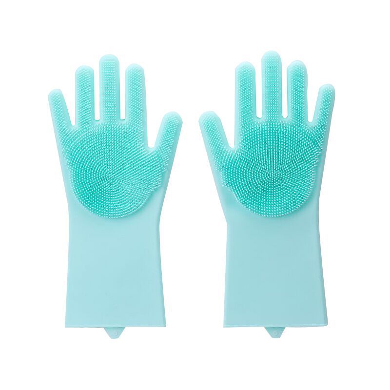 Niet Kwetsen Handen Magic Siliconen Afwasborstel Afwassen Spons Scrub Handschoenen Doet Keuken Schoonmaken 1 Paar