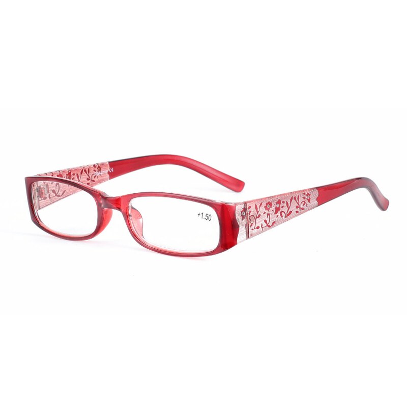 Magnetic Reading Glasses Women Anti-Fatigue Anti-Radiation Diopter Presbyopic Glasses +1.0 to +3.5 R195: +200 / Red