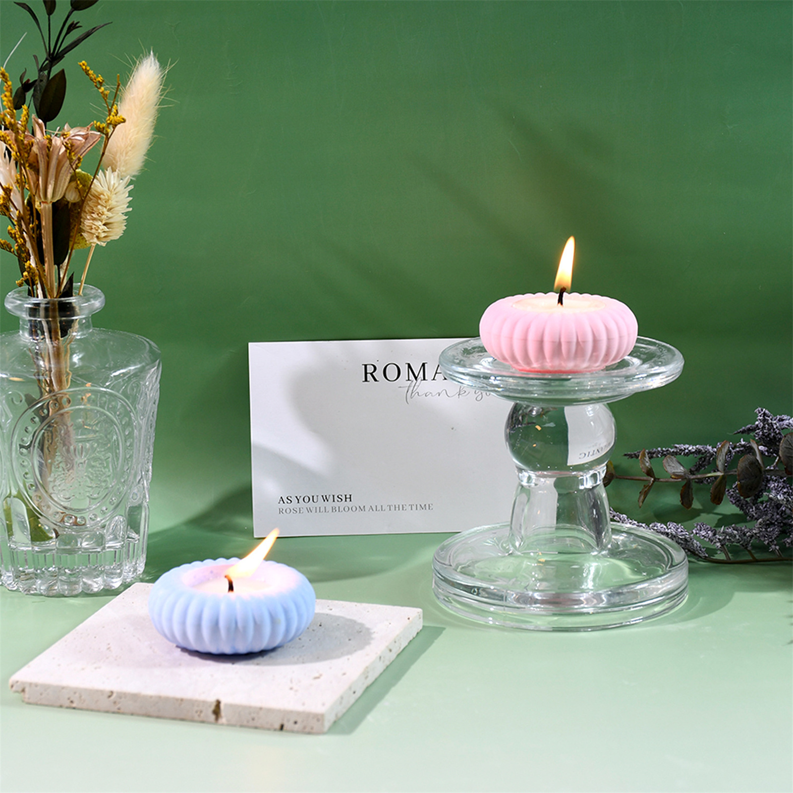 Halloween Pumpkin Silicone Mold DIY Aromatherapy Candles Drip Resin Plaster Ornaments Mould Handmade Soap Candle Making