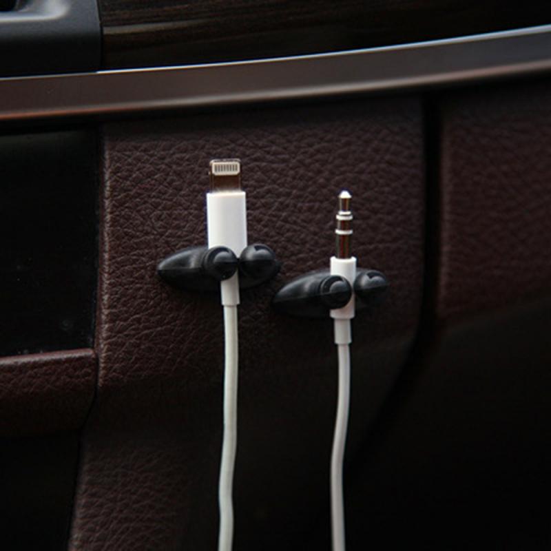 10pcs Car Dashboard Mobile Phone Cable Manager Charger Cable Line Organizer Clasp Clamp Auto Interior Accessories