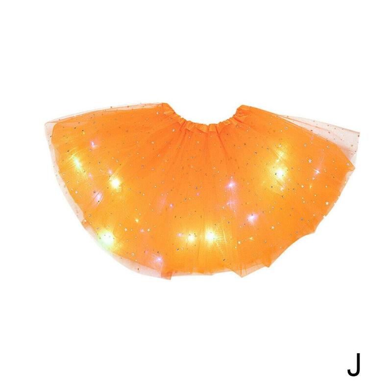 Kerst kinder lichtgevende tutu rok met rok licht buste led tutu rok lichtgevende mesh  h6 a 6: J