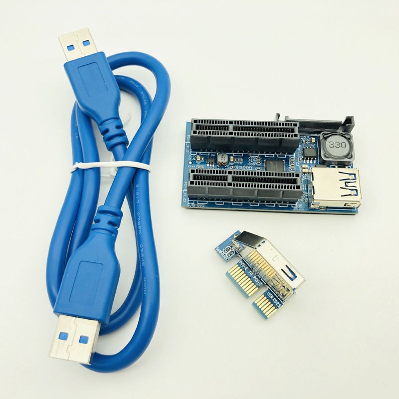 agregar tarjeta PCI Express USB 3,0 adaptador elevador componentes de PC extensor PCIE Riser tarjeta PCI-E Riser PCI E Riser para tarjeta de vídeo
