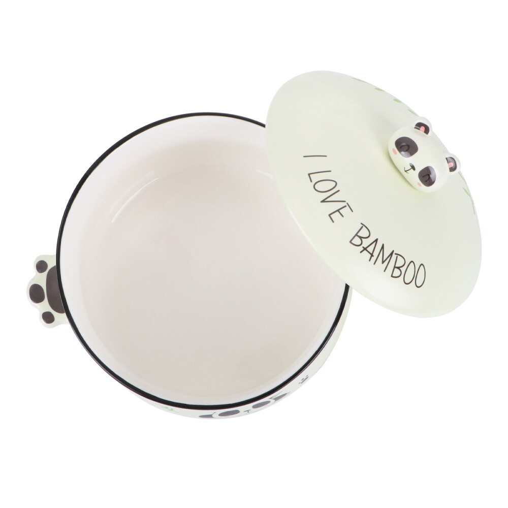 Adorable Panda Ceramic Bowl Instant Noodle Bowl Practical Kitchen Tableware (Thinking Panda)