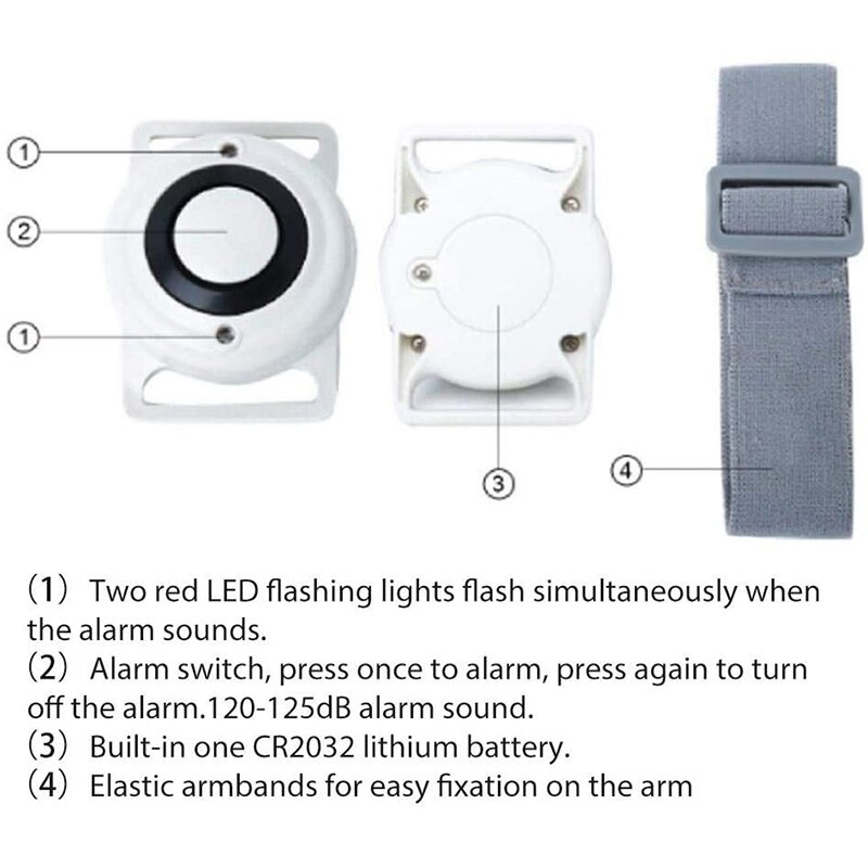 Personal Alarms for Women, Wearable on the Arm, Personal Safety Alarms with LED Light for Women,Runners,Kids,Elderly,Etc