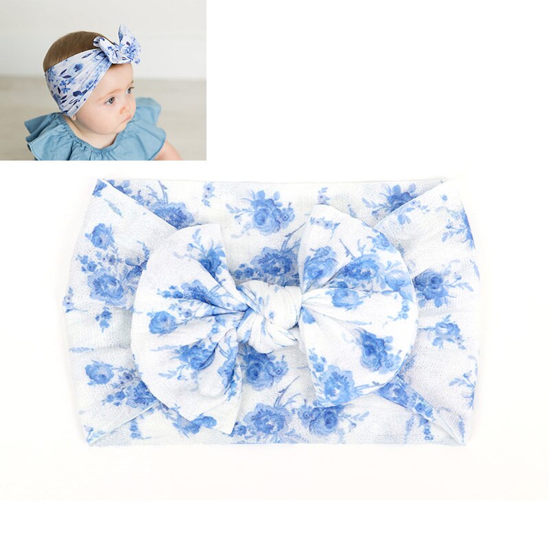 Headwrap Girls Hair Band Nylon Headband Newborn Baby Hairband Bowknot Turban Baby head wear 0-3 Years