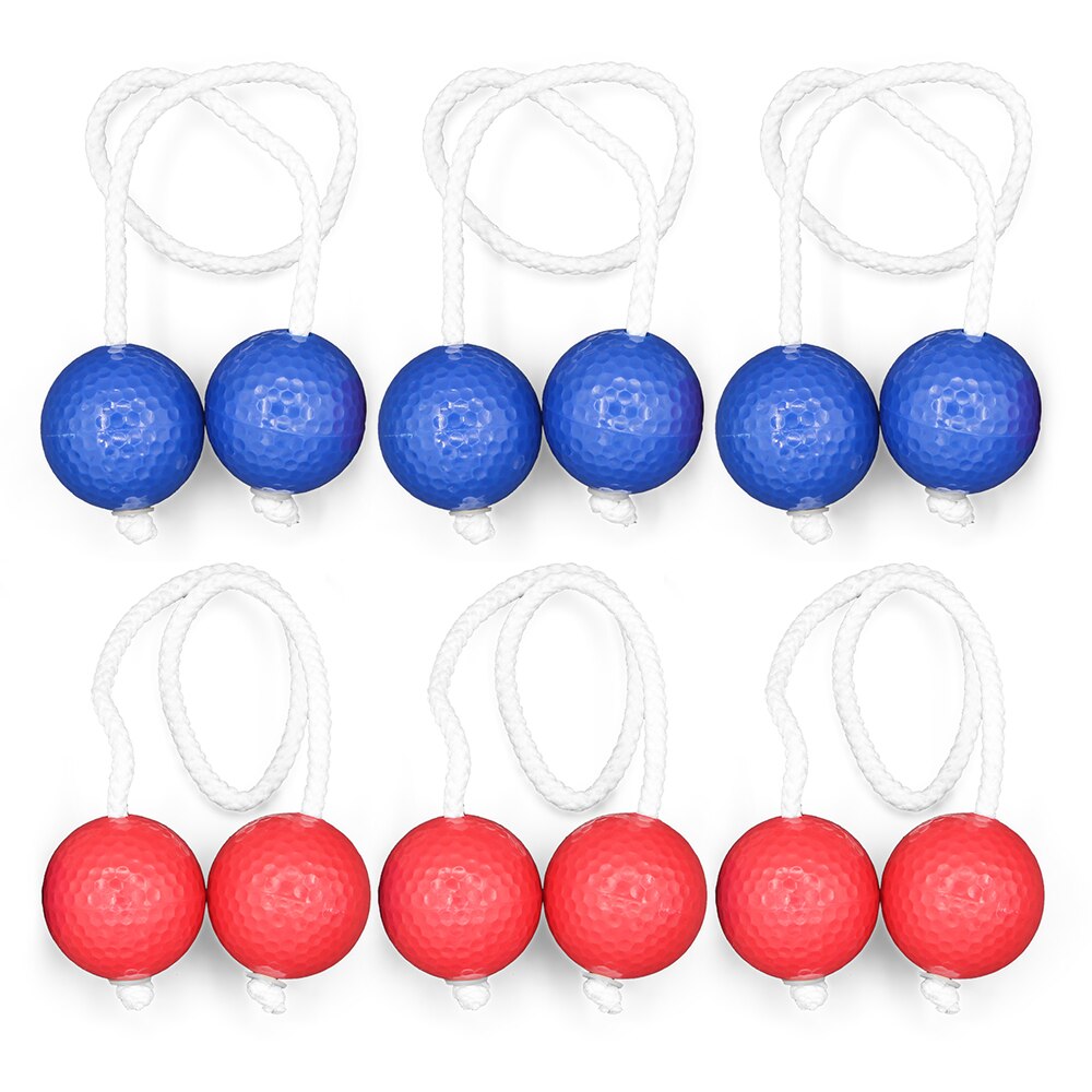 6 pièces/8 pièces échelle lancer balle balle de Golf Bolas dur Golf balles d'entraînement jeu de balle en plein air: 3pcs Red 3pcs Blue