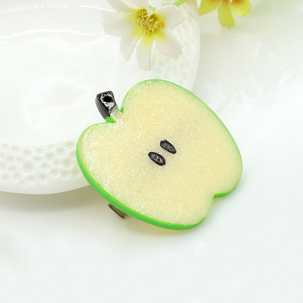 Pinces à cheveux mignonnes en tranches de citron pour filles, pinces à cheveux en résine, bandes de cheveux de fruits artificiels, ornements de cheveux à la pour enfants, accessoires