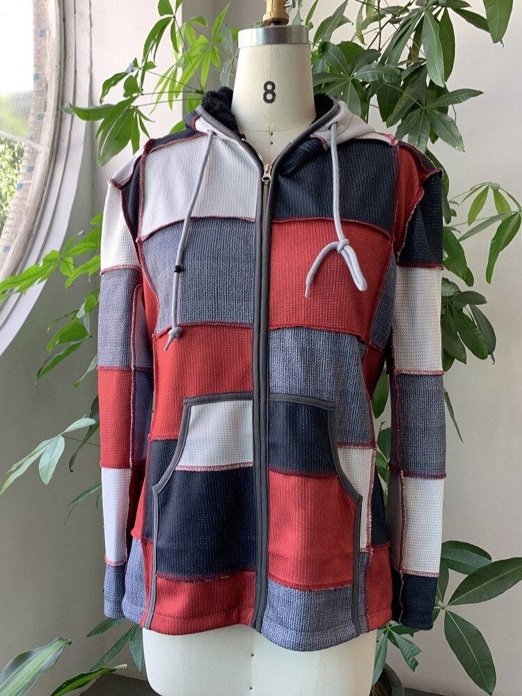 Retro masculino cor angustiada costura cardigan camisola outono inverno casual camisola com capuz plus size 4xl cores combinando camisolas: XXL