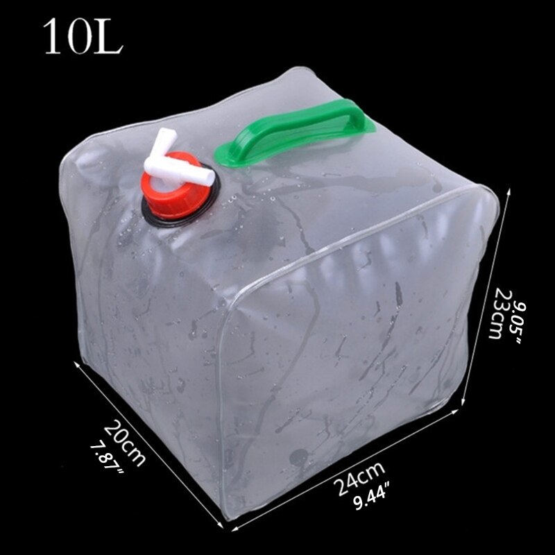 10L/20L Collapsible Plastic Water Tank Container Portable Waterbob Bathtub Water Storage Carrier Bag Camping Hiking Water Bucket: 10L