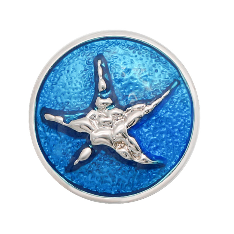 Blauw Stijl Fish Zeester Mermaid Conch Dolfijn 18Mm Snap Knoppen Fit Diy 18Mm Snap Armband Snap Sieraden Kerst: Reddish Brown