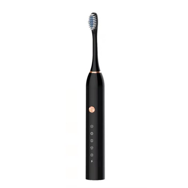 Battery Powered Sonic Electric Toothbrush With 2*Replacement Brushheads Soft Bristle 5 Modes IP65 Waterproof Adult Household: 03