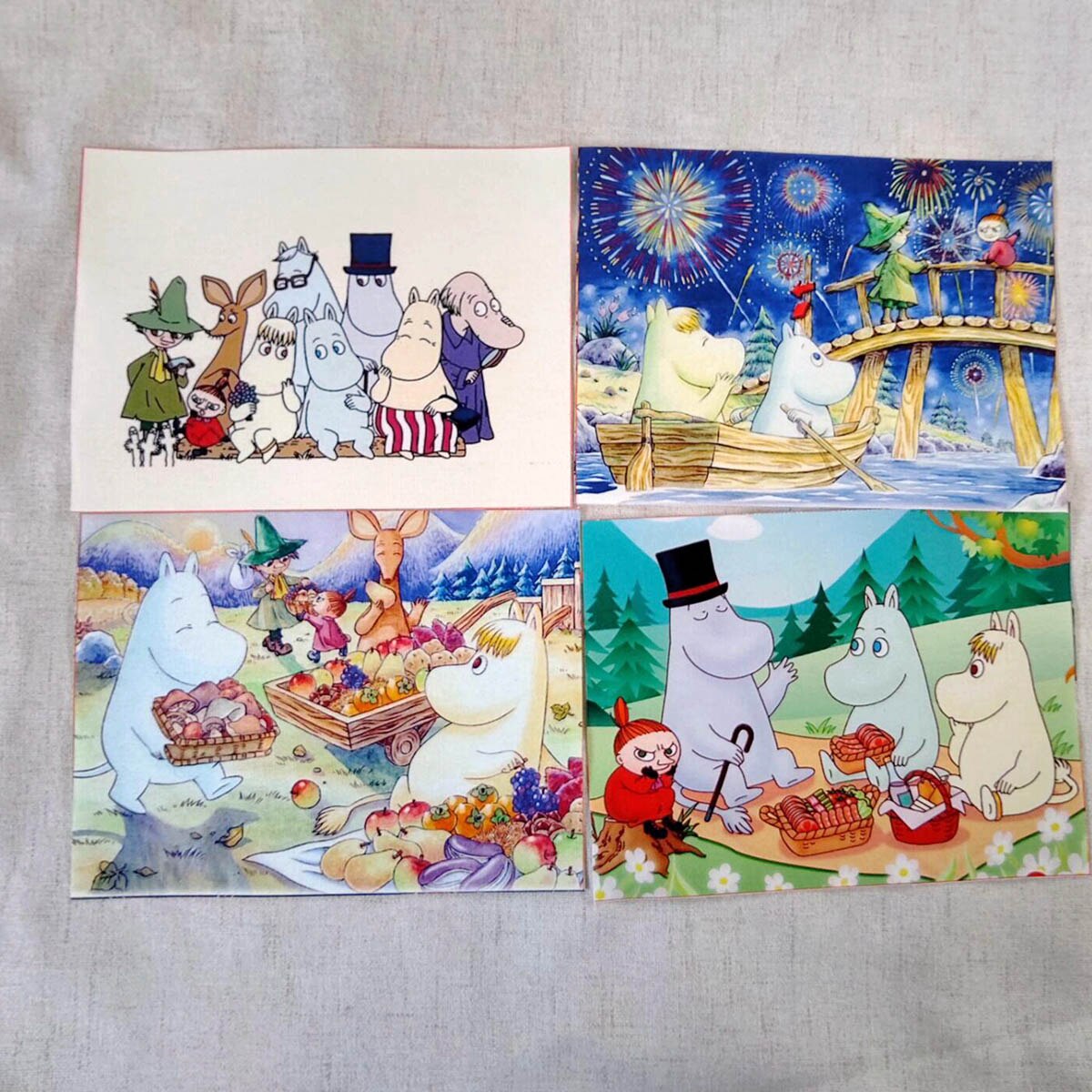Parches de pintura de hipopótamo, telas artesanales hechas a mano, para decoración de costura, posicionamiento, Patchwork, 4 unids/lote: Default Title