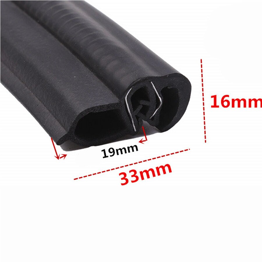 Burlete de goma con correa de acero EPDM para puerta de coche, burlete montado en la parte delantera izquierda o derecha, 3m