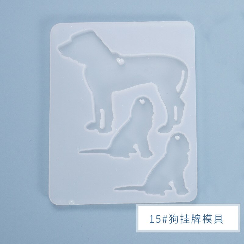 DIY Listing Pendant Resin Mold Handmade Keychain Crystal Epoxy Mold Pendant Ornament Silicone Mold For Resin: 11