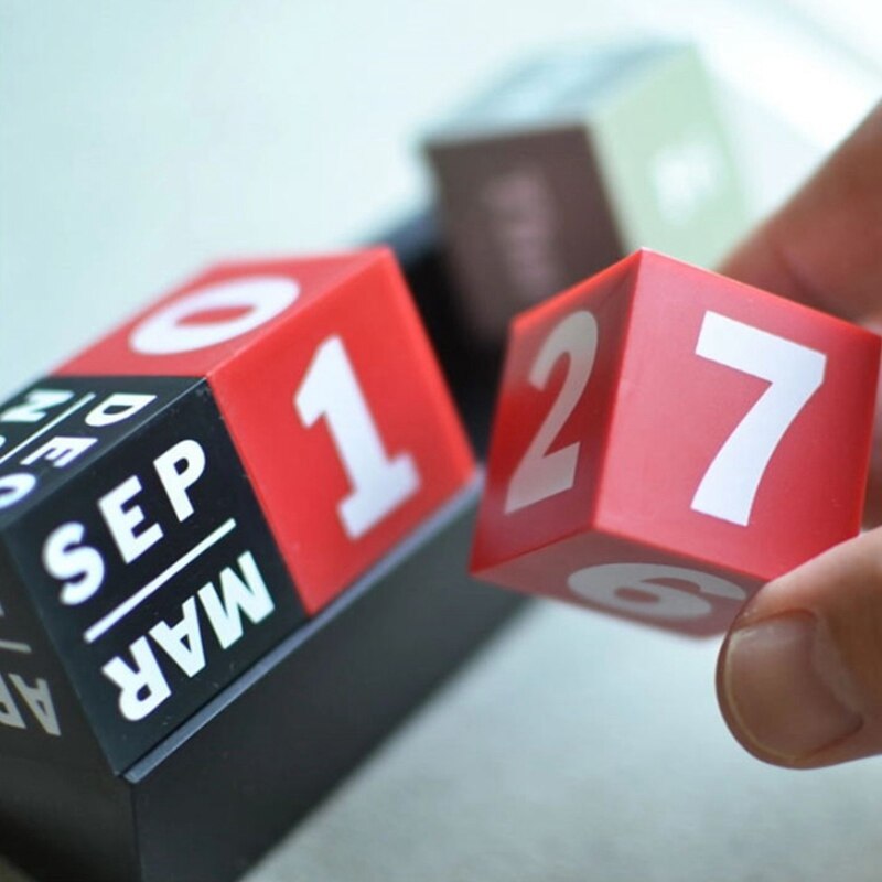 DIY Square Perpetual Calendar Calendar Desktop Calendar Perpetual Calendar Desktop Decoration