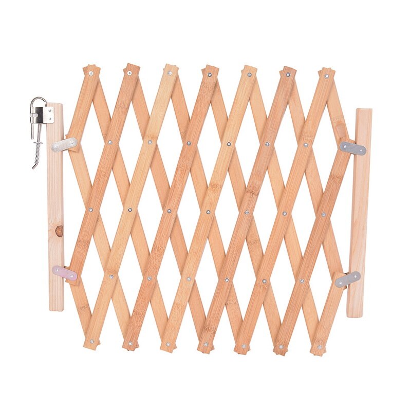 Porte de sécurité rétractable bébé clôture pour animaux de compagnie Protection en bois massif sécurité escaliers porte pour enfants chien chat isolation barrière porte