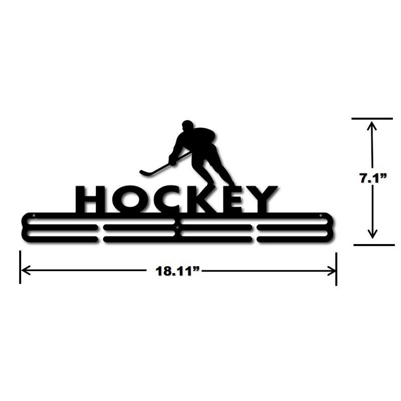 Hockey medal hanger Sport medal display rack Medal holder 40cm L for 32+ medals