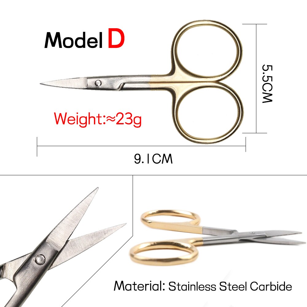 Bimoo 4 Modellen 1Pc Rvs Carbide Vliegbindset Schaar Gekarteld Rechte Bladen Schaar Koppelverkoop Gereedschap: 1pcs Type D