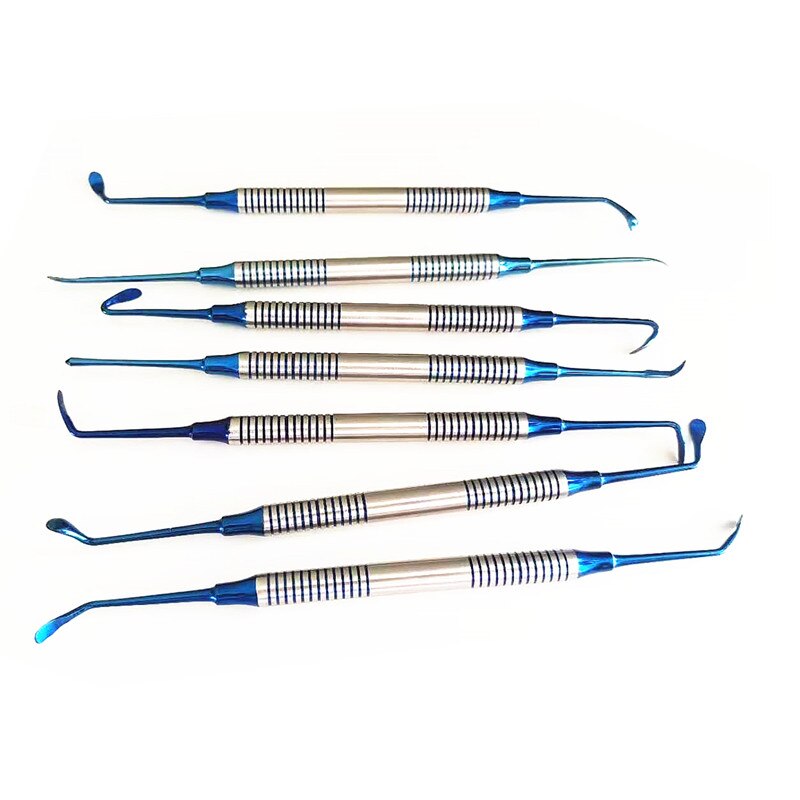 7Pcs Dental Implant Sinus Lift Lifting Elevator Instrument Tool Stainless Steel Double Ends Autoclavable