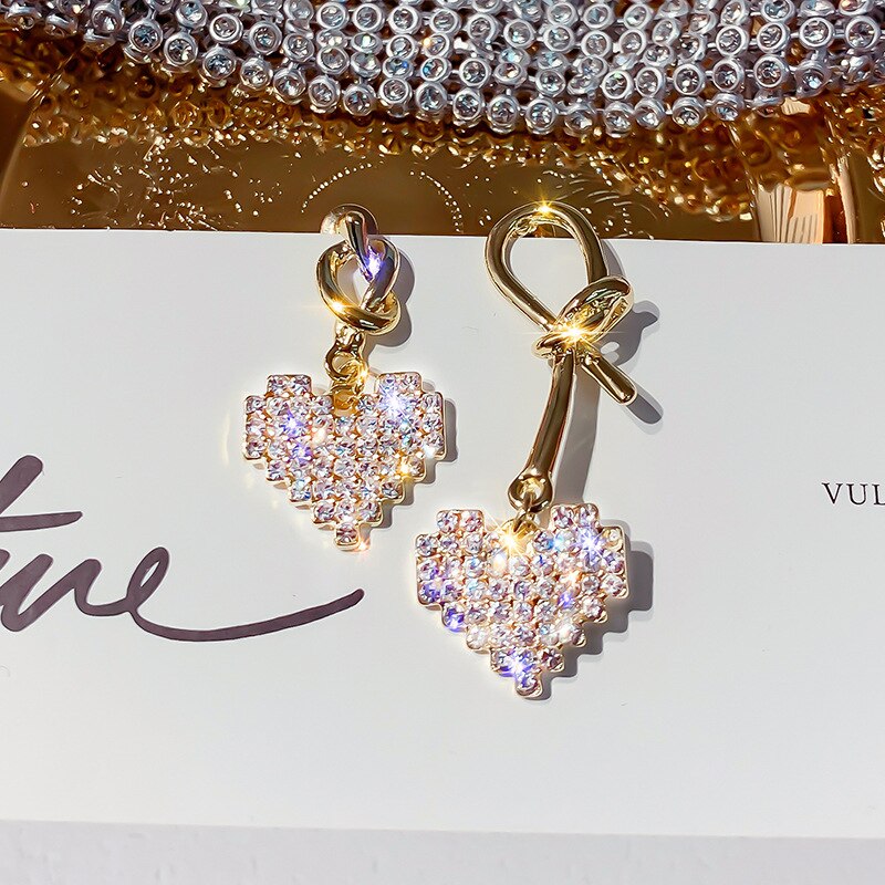 Kolczyki asymetryczne w biżuterii kolczyki w S925 igły dla kobiet luksusowe kolczyki na imprezę i wesele