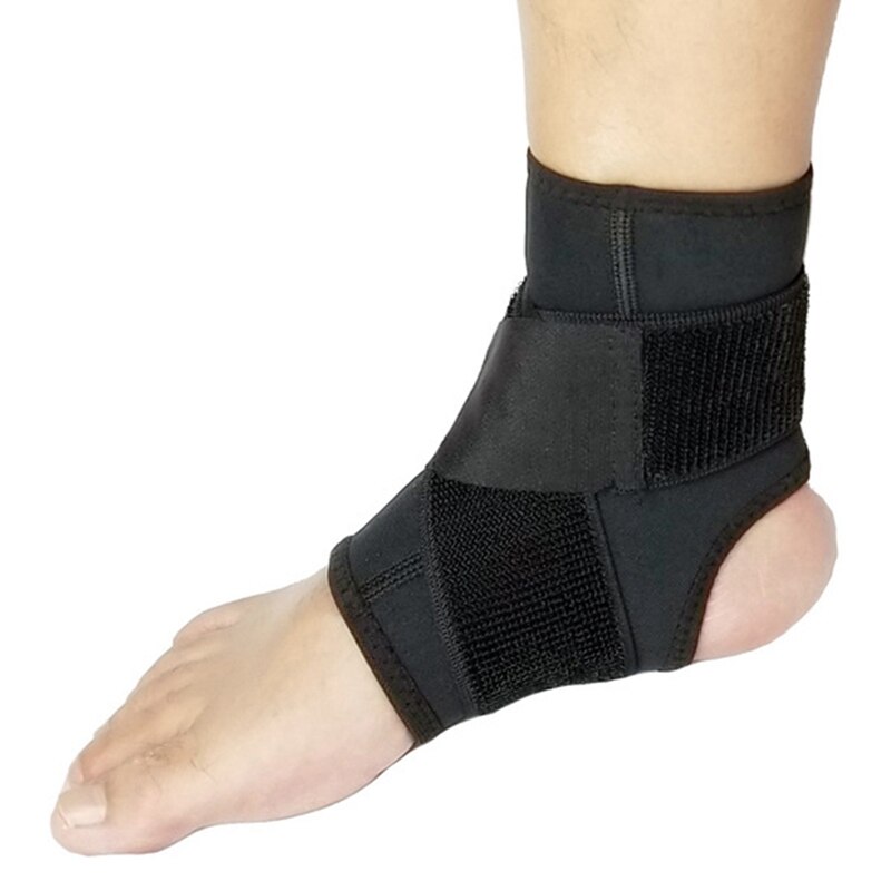 Elastische Veiligheid Enkel Ondersteuning Gym Running Bescherming Voet Bandage Enkel Brace Band Zwarte Anti-Slip Guard Sport Fitness Ondersteuning