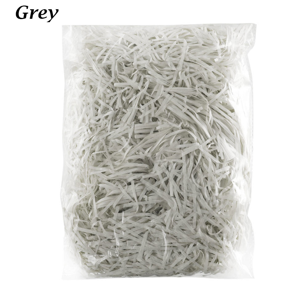 Confettis en papier raphia de 100g, pour boîte, remplissage de fête, accessoires d'emballage, fournitures artisanales de bricolage: grey