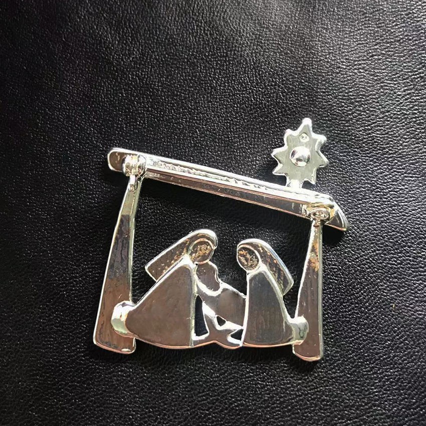 creatieve ontwerpbroche voor kerstcollectie als een kind geboren Memorial Pins