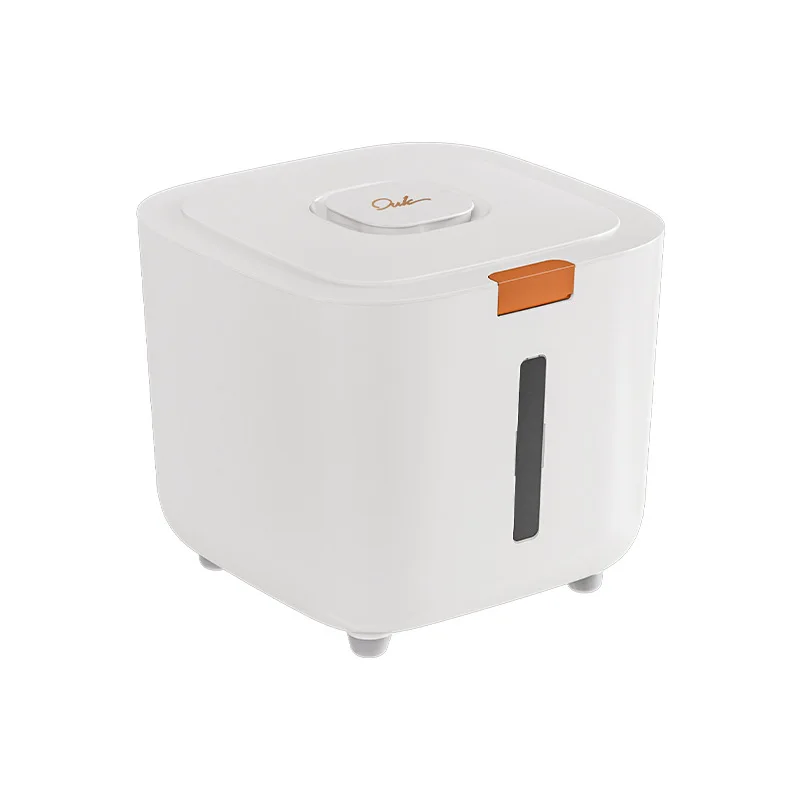 Secchio per riso domestico, secchio per riso in plastica a prova di umidità, secchio di stoccaggio a pressa, scatola per secchio di riso sigillata per uso alimentare